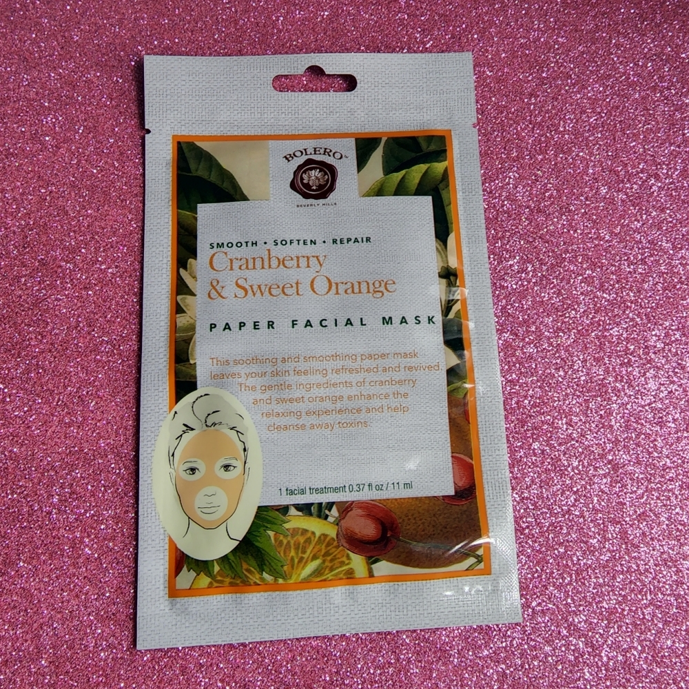 Cranberry & Sweet Orange Paper Facial Mask